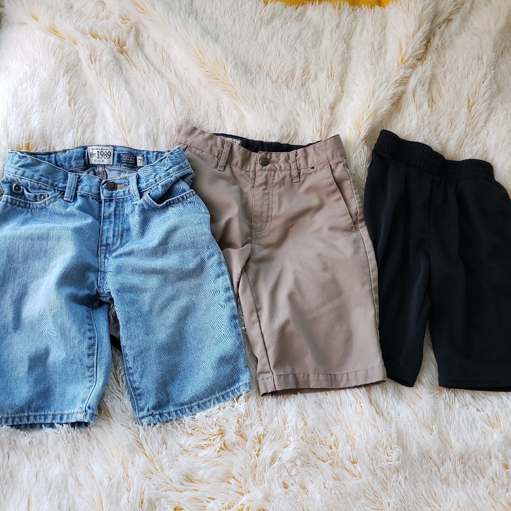 Pack of 3 boy shorts size 7 denim volcom active